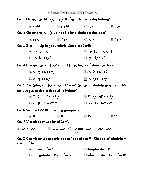Đề cương ôn thi môn Toán 6